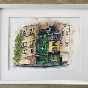 Odette Cafe, Paris - művészet - festmény - akvarell - Meska.hu