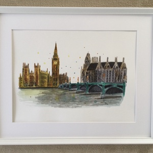 London - művészet - festmény - akvarell - Meska.hu