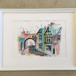 Leicester, England - művészet - festmény - akvarell - Meska.hu