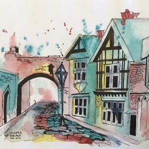 Leicester, England, Művészet, Festmény, Akvarell, Festészet, MESKA
