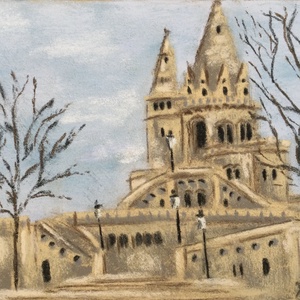 Halászbástya 3. - művészet - festmény - akvarell - Meska.hu