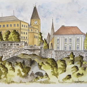 Veszprém - művészet - festmény - akvarell - Meska.hu