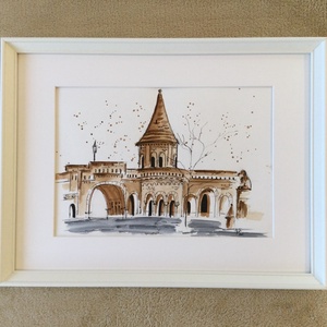 Halászbástya 2., Művészet, Festmény, Akvarell, Festészet, MESKA