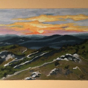 Budaörsi kopárok - művészet - festmény - pasztell - Meska.hu