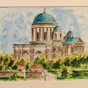 Esztergom - művészet - festmény - akvarell - Meska.hu