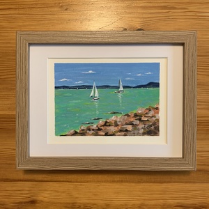 Balaton - művészet - festmény - akvarell - Meska.hu