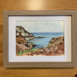 Tengerparti sziklák - művészet - festmény - akvarell - Meska.hu