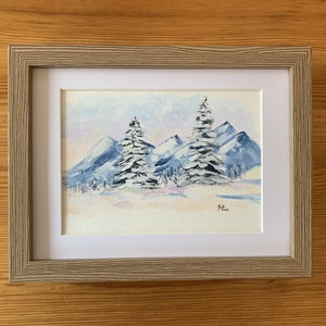 Télen - művészet - festmény - akvarell - Meska.hu