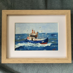 Halászhajó - művészet - festmény - akvarell - Meska.hu