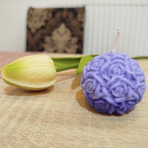 Virágos mini gyertya - kellékek & szerszámok - dekorációs kellékek - dekorációs gyertya - Meska.hu