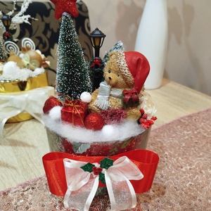 Macis karácsonyi asztaldísz - Meska.hu