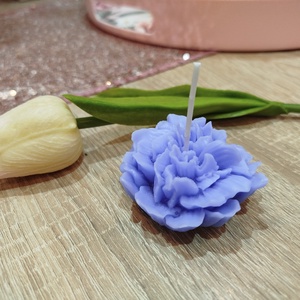 Lila virágos gyertya, Otthon & Életmód, Gyertya, illat, aroma, Gyertya, Gyertya-, mécseskészítés, MESKA