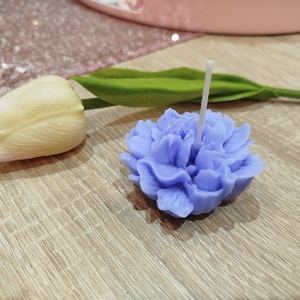 Lila virágos gyertya - otthon & életmód - gyertya, illat, aroma - gyertya - Meska.hu