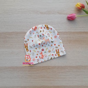 Rókás virágos nyuszis beanie sapka, Ruha & Divat, Babaruha & Gyerekruha, Babasapka, Varrás, Meska