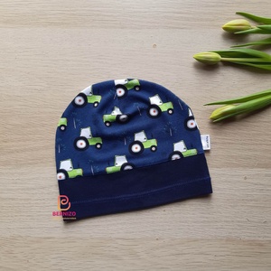 Zöld traktoros beanie sapka, Ruha & Divat, Babaruha & Gyerekruha, Babasapka, Varrás, Meska