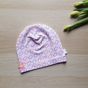 Rózsaszín körös beanie sapka, Ruha & Divat, Babaruha & Gyerekruha, Babasapka, Varrás, Meska