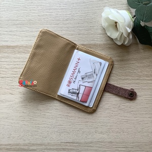 Cappucino textilbőr kártyatartó/kártyarendező - táska & tok - pénztárca & más tok - kártyatartó & irattartó - Meska.hu