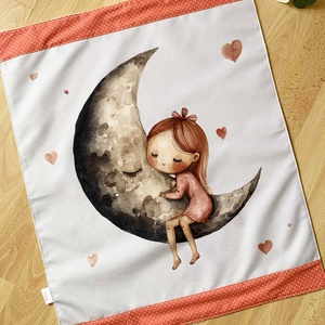 Kislány a holdon pelenkázó alátét - szépségápolás - pelenka & babaápolás - pelenkázó alátét - Meska.hu