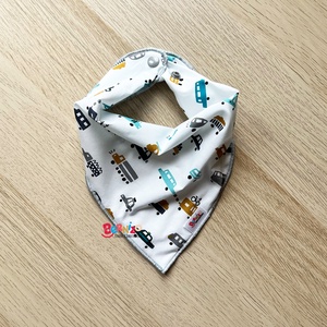 Fehér autós nyálkendő/babakendő, Baba - mama, Babaruházat, Nyálkendő, Varrás, MESKA