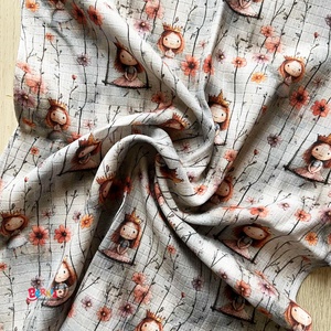 Királylányos bambusz muszlin textilpelenka - baba - mama - pelenkázó, babafürdető kellékek - pelenka - Meska.hu