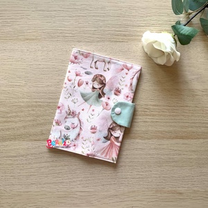 Rózsaszín tündéres egészségügyi kiskönyv borító, Baba - mama, Babaemlékek, Egészségügyi kiskönyv borító, Varrás, MESKA