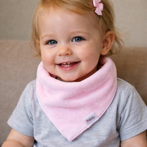 Rózsaszín wellsoft sálkendő, Baba - mama, Babaruházat, Nyálkendő, Varrás, MESKA