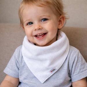 Fehér wellsoft sálkendő, Baba - mama, Babaruházat, Nyálkendő, Varrás, MESKA