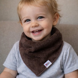 Barna wellsoft sálkendő, Baba - mama, Babaruházat, Nyálkendő, Varrás, MESKA