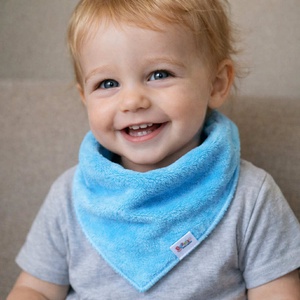 Tüzkizkék wellsoft sálkendő/babakendő  - ruha & divat - sál, sapka, kendő - sapka & sál szett - Meska.hu