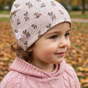 Őzikés beanie sapka - ruha & divat - sál, sapka, kendő - sapka - Meska.hu