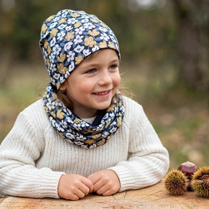 Éjjeli csillogás beanie sapka - csősál szett - ruha & divat - sál, sapka, kendő - sapka & sál szett - Meska.hu