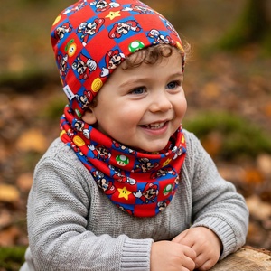 Kocka kaland beanie -csősál szett - ruha & divat - sál, sapka, kendő - sapka & sál szett - Meska.hu
