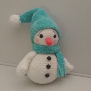 Horgolt hóember  - karácsony - karácsonyi lakásdekoráció - karácsonyi manók, figurák - Meska.hu