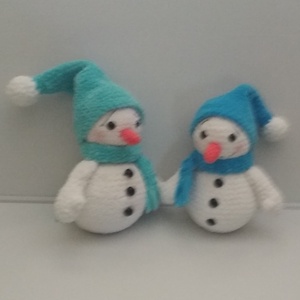 Horgolt hóember  - karácsony - karácsonyi lakásdekoráció - karácsonyi manók, figurák - Meska.hu