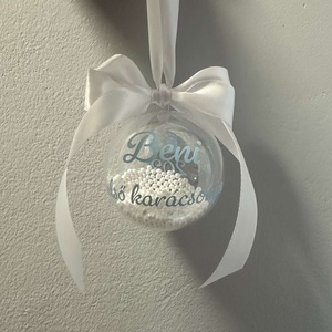 Kézzel készített üveggömb az első karácsony emlékére. ????, Karácsony, Karácsonyi lakásdekoráció, Karácsonyfadíszek, , MESKA