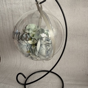 Különleges, kézzel készült virágos gömb Anyák napjára - otthon & életmód - dekoráció - fali és függő dekoráció - függődísz - Meska.hu