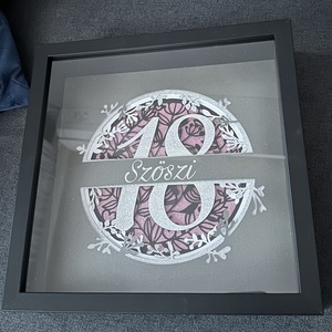 Születésnapi képkeret, egyedi, 3D-s teljesen személyre szabva  - otthon & életmód - papír, írószer - egyedi szerkesztés - Meska.hu
