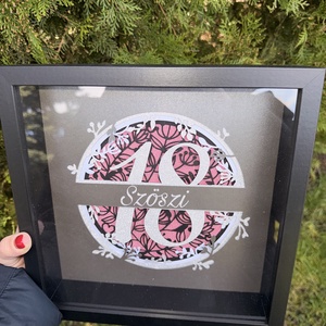 Születésnapi képkeret, egyedi, 3D-s teljesen személyre szabva  - otthon & életmód - papír, írószer - egyedi szerkesztés - Meska.hu