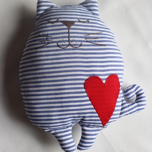 tengerész cica -párna - játék & sport - plüssállat & játékfigura - cica - Meska.hu