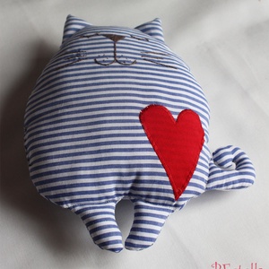 tengerész cica -párna - Meska.hu