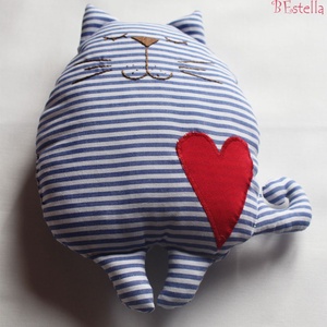 tengerész cica -párna - játék & sport - plüssállat & játékfigura - cica - Meska.hu