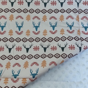 Téli babatakaró - karácsonyi szarvasok, Otthon & Életmód, Babaszoba, gyerekszoba, Babatakaró, gyerek pléd, Varrás, MESKA