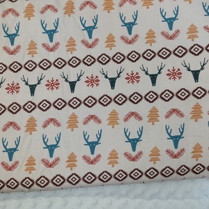 Téli babatakaró - karácsonyi szarvasok - otthon & életmód - babaszoba, gyerekszoba - babatakaró, gyerek pléd - Meska.hu