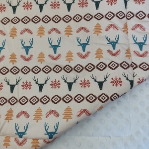 Téli babatakaró - karácsonyi szarvasok - otthon & életmód - babaszoba, gyerekszoba - babatakaró, gyerek pléd - Meska.hu
