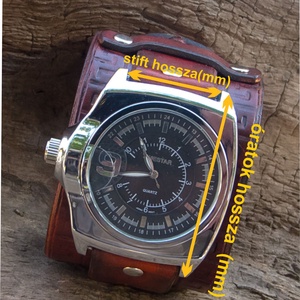 Férfi marhabőr óraszíj, Görög mintás óraszíj férfiaknak, Kézműves óraszíj - ékszer - karóra és ékszeróra - óraszíj - Meska.hu