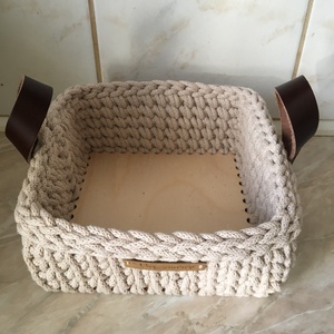 Szögletes  kosár - otthon & életmód - tárolás & rendszerezés - tárolókosár - Meska.hu