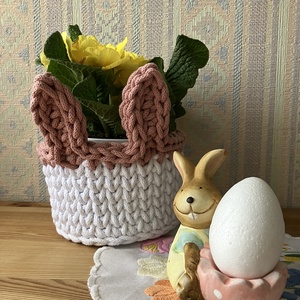 Nyuszi kosár ( minimal ) - otthon & életmód - dekoráció - asztal és polc dekoráció - asztaldísz - Meska.hu