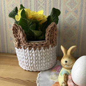 Nyuszi kosár ( minimal ) - otthon & életmód - dekoráció - asztal és polc dekoráció - asztaldísz - Meska.hu