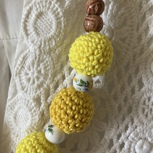 Nyaklánc porcelán gyönggyel - ékszer - nyaklánc - gyöngyös nyaklánc - Meska.hu
