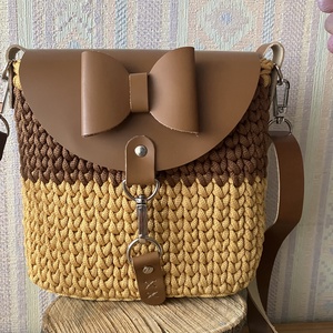 Horgolt táska, Táska & Tok, Kézitáska & válltáska, Vállon átvethető táska, Horgolás, MESKA